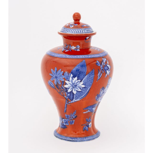 Collection of Three Wedgwood Pearlware Tableware Pieces, late 19th century, in Japanese style blue floral pattern with red...