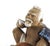 Chinoiserie 1980's Chinese Shiwan Figure of the Elderly Rice Field Worker With. Blue Cape and Hat, Garden Ornament Figure For Sale - Image 3 of 6