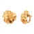 2010s Vintage Cartier 18k Yellow Gold Floral Petal Clip-on Earrings, A Pair For Sale - Image 5 of 12