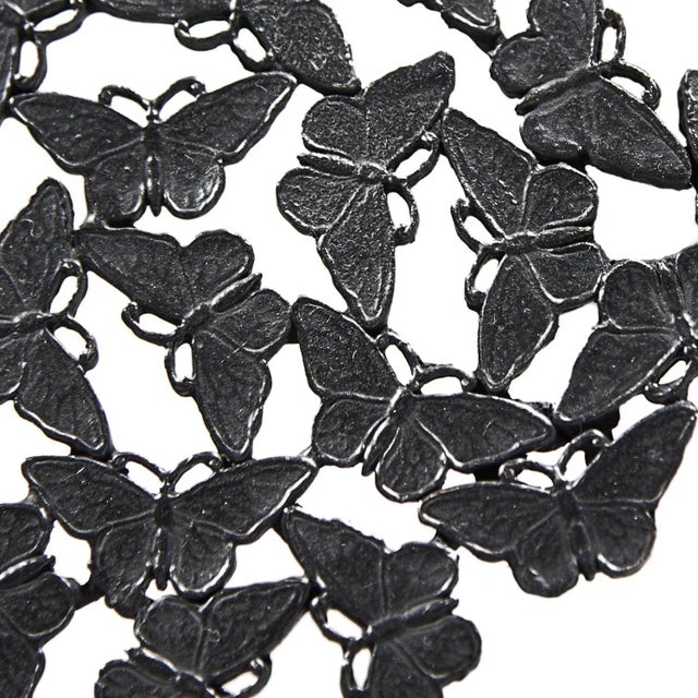 Contemporary Jean Blackened Bronze Lost Wax Cast Butterfly Wall Sculpture by Fred&Juul For Sale - Image 3 of 6