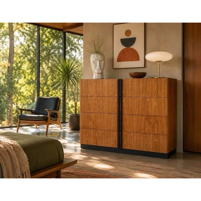 Tan 1960s Completely Restored Danish Modern Teak Chest For Sale - Image 8 of 8