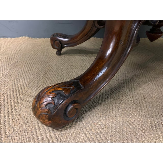 Large Victorian Burr Walnut Coffee Table, 1870 For Sale - Image 4 of 15