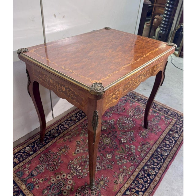 Louis XV Style Marquette Game Table, 1800s For Sale - Image 5 of 7
