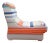 Camille Slipper Chair, Striped For Sale