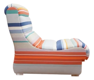 Camille Slipper Chair, Striped