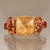 2020s Bold Dinner Ring of Imperial Topaz and Songea Sapphires Size 7.25 For Sale - Image 5 of 10