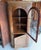 Mid 20th Century Vintage Walnut Corner Cupboards With Arched Bubble Glass & Reversible Plate-Groove Shelves For Sale - Image 5 of 11