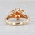 Orange 0.70ctw Fire Opal Cluster Ring 14k Yellow Gold Size 7 For Sale - Image 8 of 8