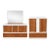 Vintage Mid-Century Modern Refinished Dresser Pair With Detachable Mirror For Sale