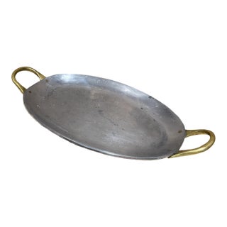 David Marshall Aluminum Brass Serving Platter Mid Century Modern For Sale