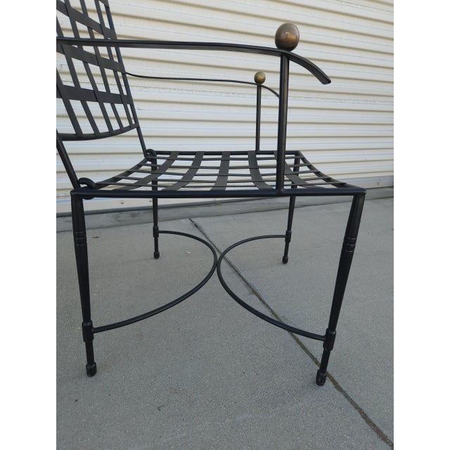 2 Janus Et Cie Amalfi Tuxedo Armchairs Stainless Steel Patio For Sale - Image 10 of 17