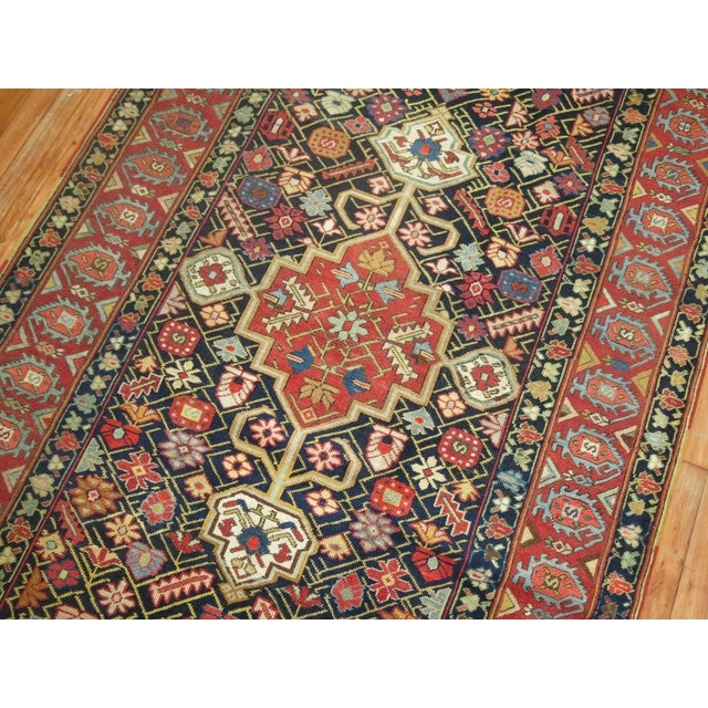 Late 19th Century 19th Century Zabihi Collection Geometric Karabagh Runner - 4'6" x 12'7" For Sale - Image 5 of 10