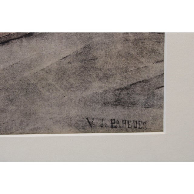 Wood Vicente Garcia De Paredes Hand Colored Print For Sale - Image 7 of 8