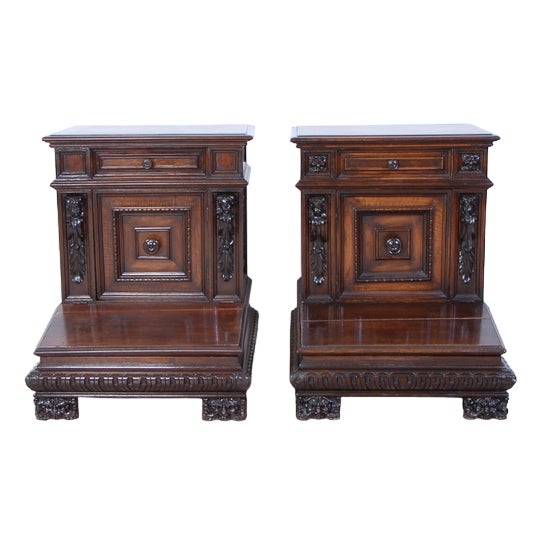 Antique Bedside Tables, Early 1900s, Set of 2 For Sale