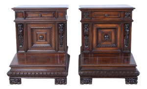 Antique Bedside Tables, Early 1900s, Set of 2
