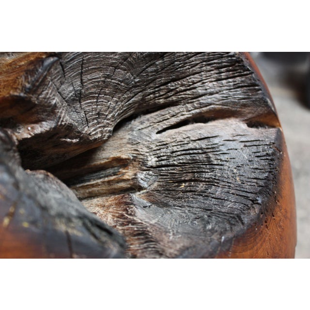 Large Midcentury Redwood Burl Sphere Sculpture For Sale - Image 10 of 13