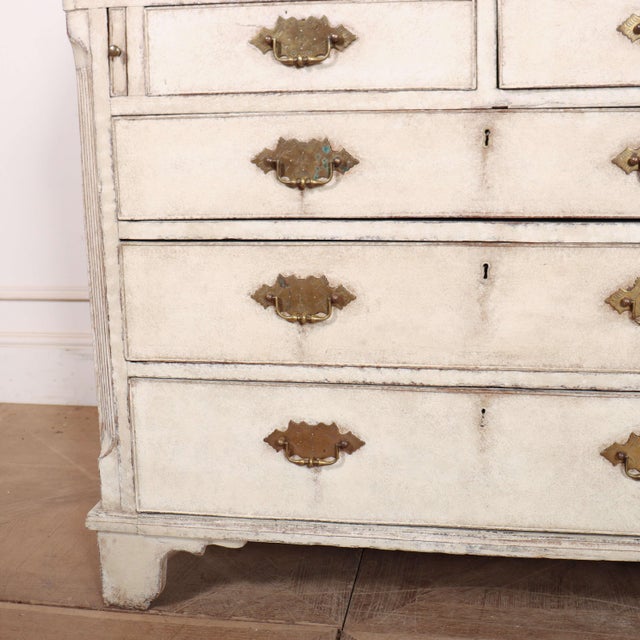 English Painted Secretaire with Brass For Sale - Image 5 of 11