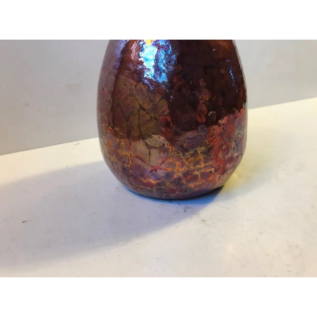 Ceramic Art Deco Vase in Copper Glaze by Soren Kongstrand for Own Studio, 1930s For Sale - Image 7 of 11