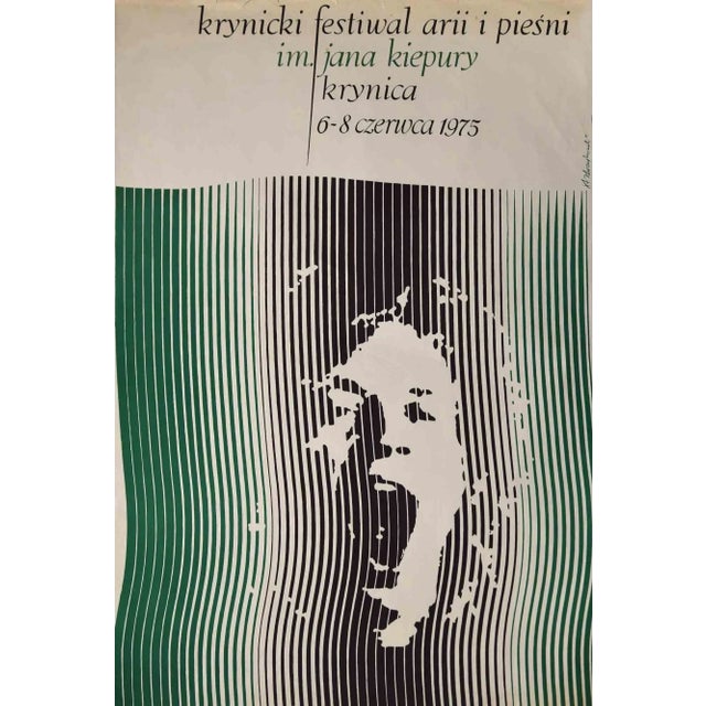 Vintage Poster of Krynica Festival of Aria and Songs Jana Kiepura is an original offset print held in Krynica June 6-8,...