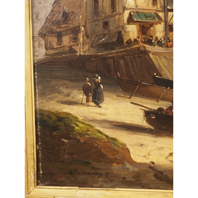 19th Century French Coastal Landscape Painting, Signed Kuwasseg For Sale - Image 16 of 18