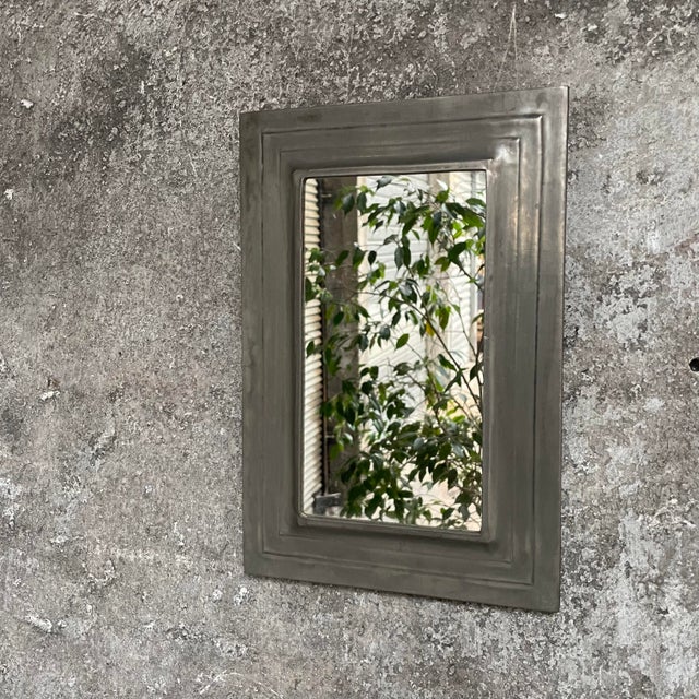 Vintage Tin Mirror, 1970s For Sale - Image 3 of 4