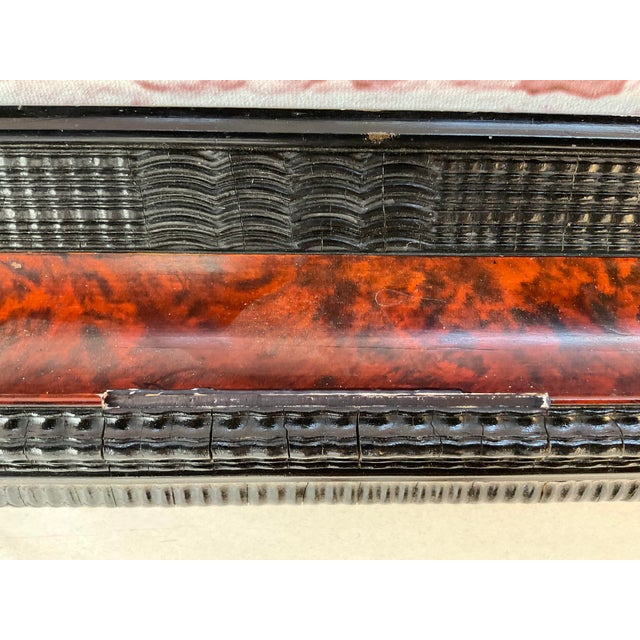 Large Italian Ebonized and Faux Tortoise Framed Mirror For Sale - Image 13 of 16