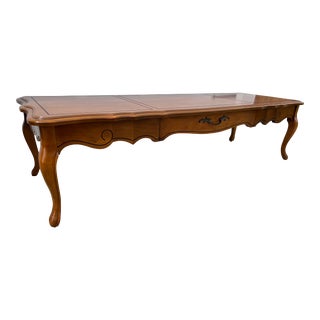 Late 20th Century Vintage Stanley Furniture French Provençal Single Drawer Coffee Table For Sale