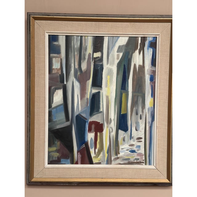 Kurt Persson, Abstract Alley, 1960s, Oil Painting on Canvas, Framed For Sale - Image 7 of 18