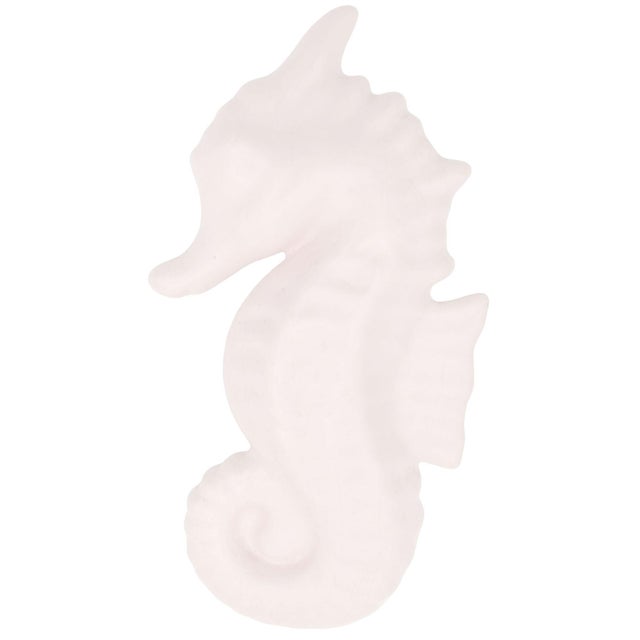 Mid-century pink ceramic Seahorse flower wall vase. The wall vase features a beautifully detailed pink Seahorse with a...