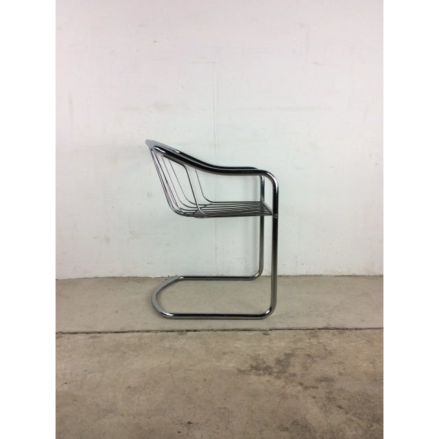 1960s Mid Century Modern Chrome Cantilever Basket Chair For Sale - Image 5 of 7