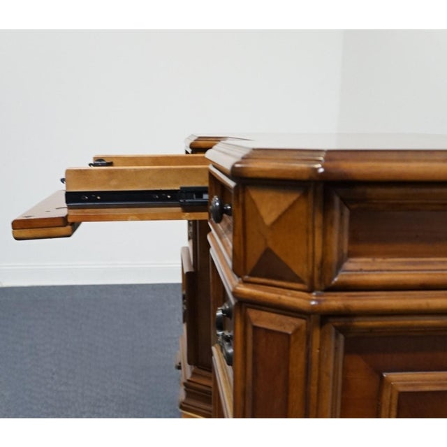 Brown Home Meridian Samuel Lawrence Cherry Traditional Contemporary 71" Computer Desk / Credenza For Sale - Image 8 of 15