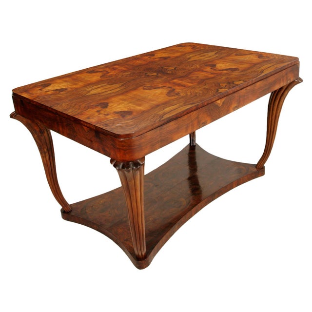Art Deco Burl Walnut Table and Chairs by Testolini & Salviati, 1920s, Set of 7 For Sale - Image 13 of 13