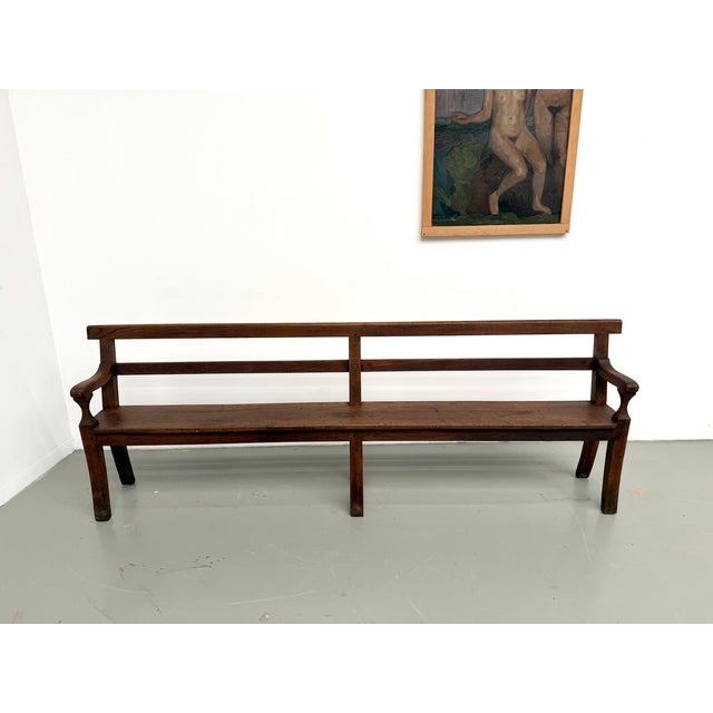 Oak Community Bench, 1900 For Sale - Image 3 of 18