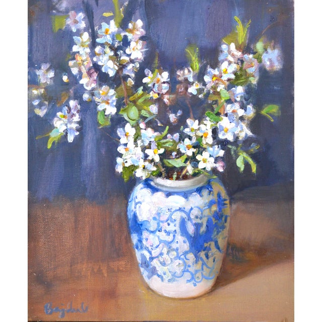 Valery Bayda, Cherry Blossom, 2025, Oil on Canvas & Cardboard For Sale - Image 6 of 6