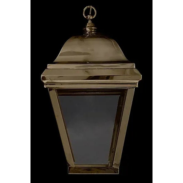 Claridge- Colonial Style Hall Lantern. Cast brass with fitted glass panels.