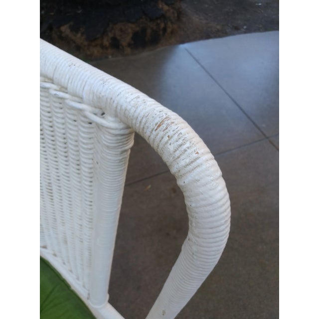 1970s Wicker Desk and Chair - Set of 2 For Sale - Image 9 of 13