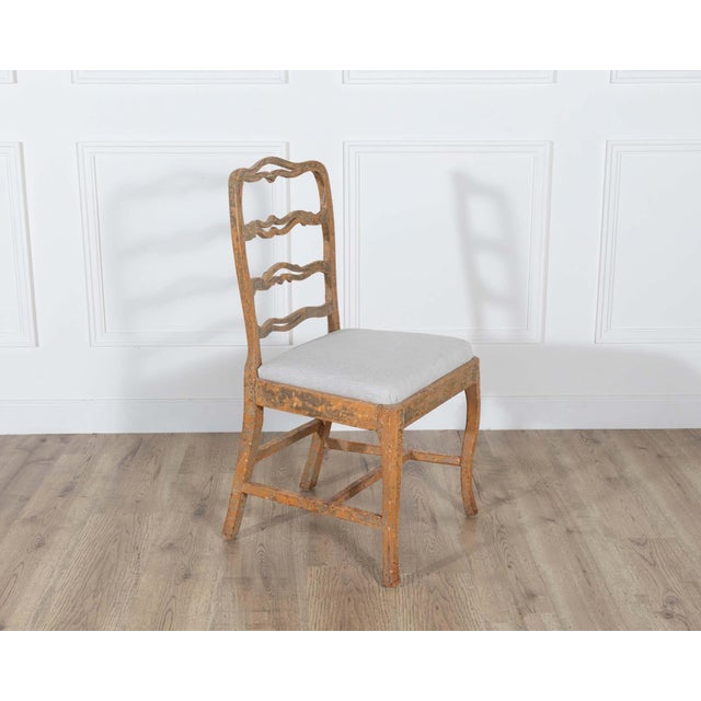 A pair of slender Gustavian chairs with smiling details Circa 1780 For Sale - Image 11 of 14