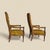 1960s Hollywood Regency Tufted High-Back Armchairs in Gold Velvet Pair, 1960s For Sale - Image 5 of 18
