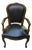 Antique Style Queen Anne Black Walnut Arm Chair For Sale