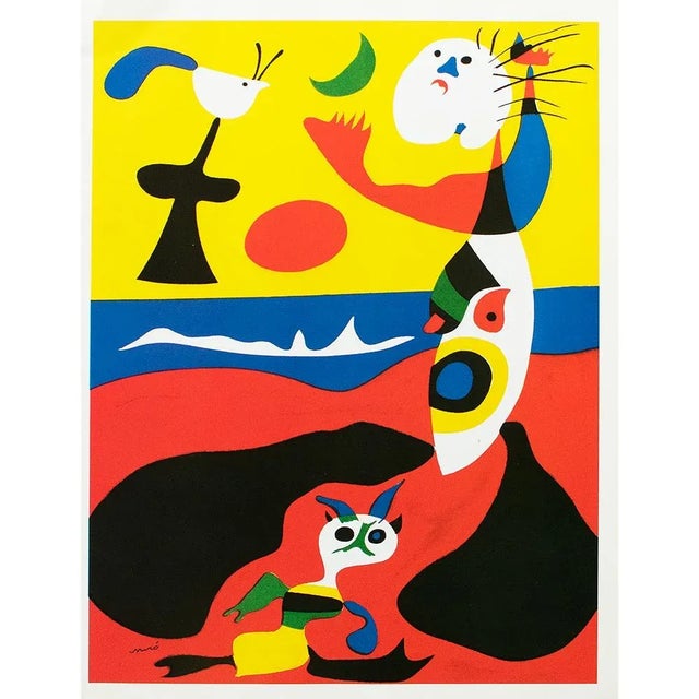Printmaking Materials 1987 After Joan Miró "Summer" for Verve, Second Edition Full-Color Print For Sale - Image 7 of 9