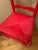 Antique Rush Seat Ladderback Chair - Painted Red For Sale - Image 4 of 11