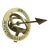 Vintage Solid Brass Armillary Sphere – Classical Astronomical Sculpture With Roman Numerals For Sale