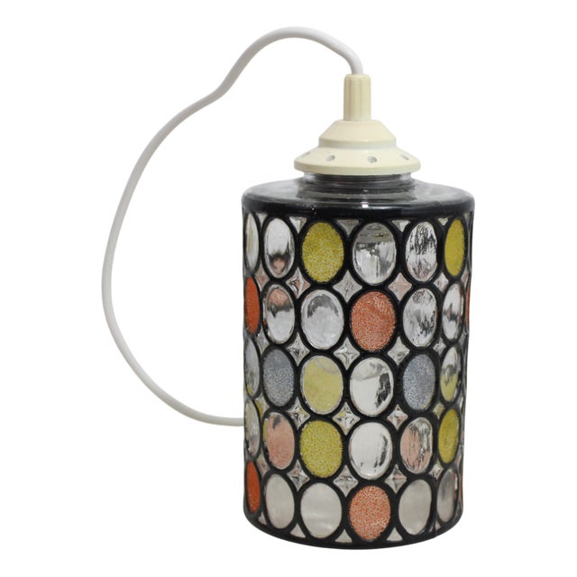 Vintage Glass Pendant Light from Limburg, 1970s For Sale