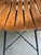 1960s Arthur Umanoff Rush, Iron, and Walnut Slat Swivel Chair For Sale - Image 9 of 12