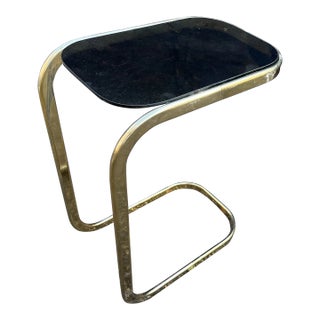 Milo Baughman Style Cantilever Side Table For Sale