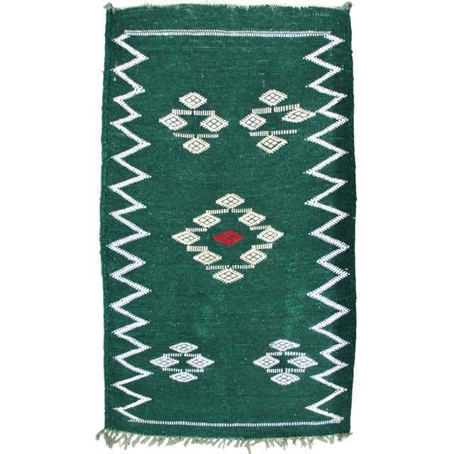 Contemporary Late 20th Century Vintage Moroccan Rug - 3'5'' X 1'11'' For Sale - Image 3 of 3