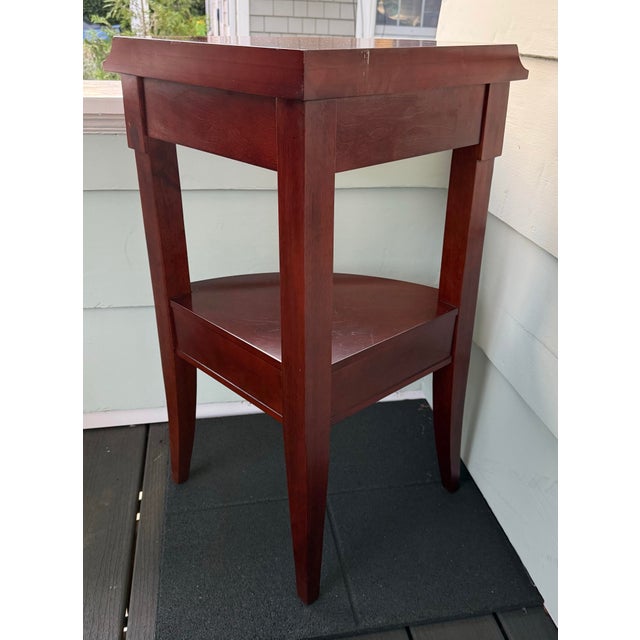Early 21st Century Bombay & Co. Triangle Corner Table With Drawer For Sale - Image 5 of 11