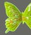 Vintage Ceramic Green Butterfly Trinket Holder Dish For Sale - Image 4 of 9