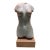 Stone Feminine Sculpture With Wooden Base - Unsigned For Sale