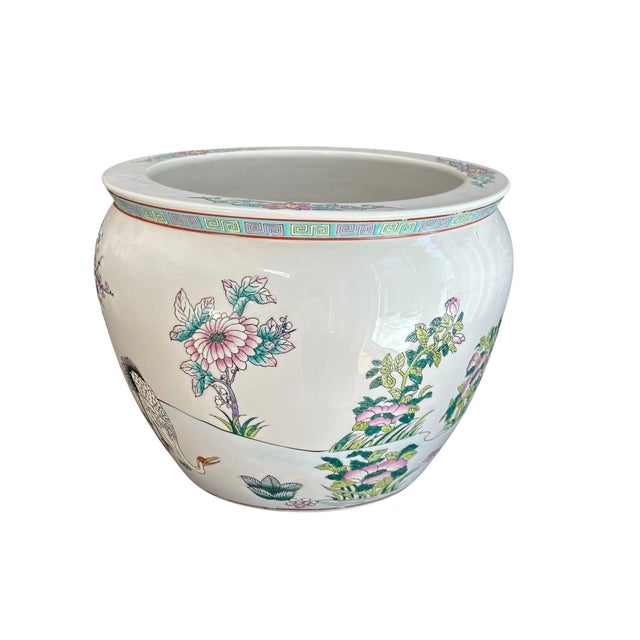 Mid 20th Century Chinese Export Fish Bowl / Jardiniere For Sale - Image 4 of 13